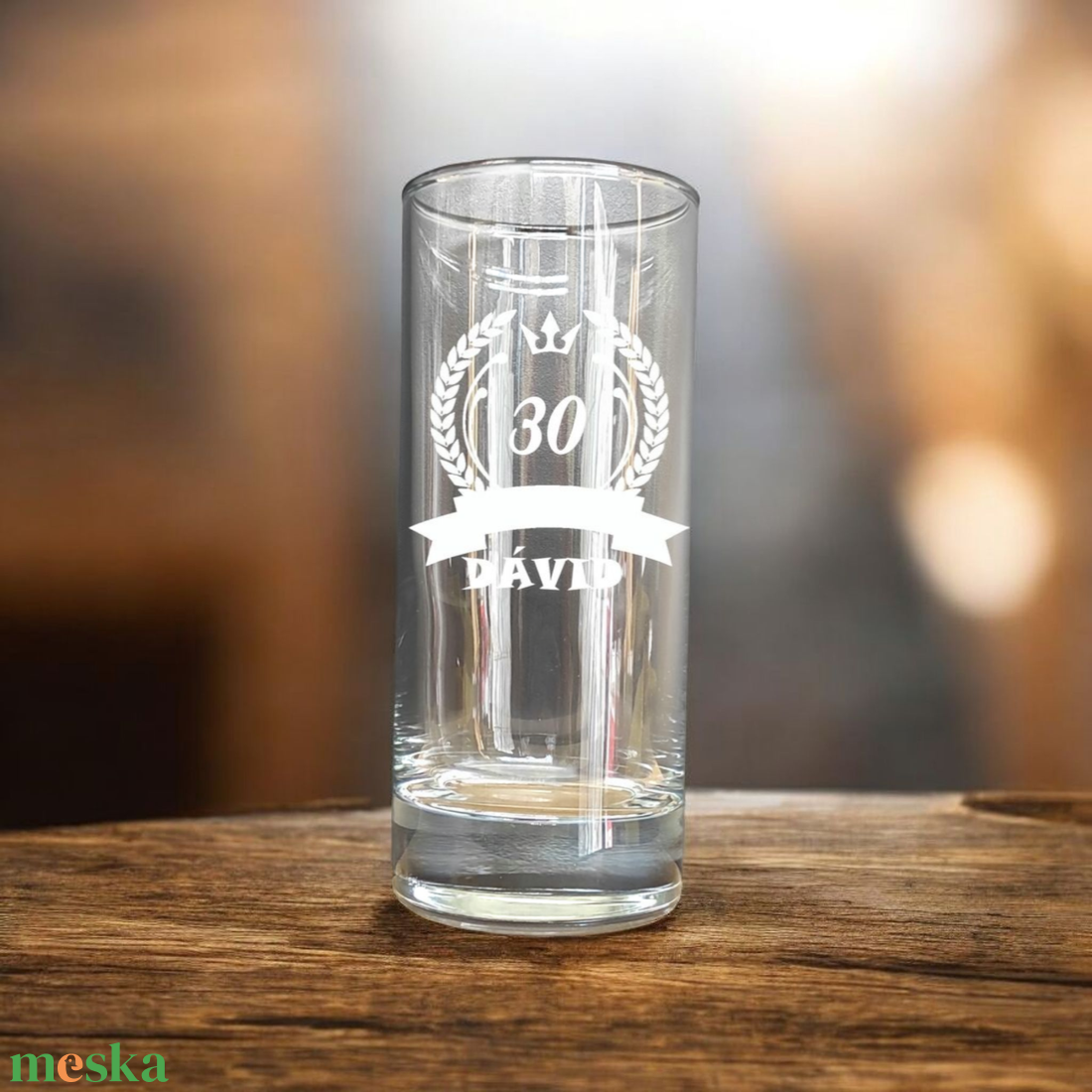 Egyénre szabható, gravírozott neves long drink csőpohár 265 ml - otthon & életmód - konyhafelszerelés, tálalás - tálalás - pohár - Meska.hu