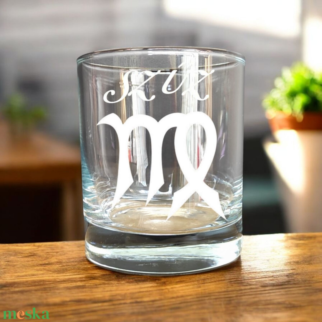 SZŰZ Gravírozott horoszkópos pohár, 290 ml whiskys/vizes - otthon & életmód - konyhafelszerelés, tálalás - tálalás - pohár - Meska.hu
