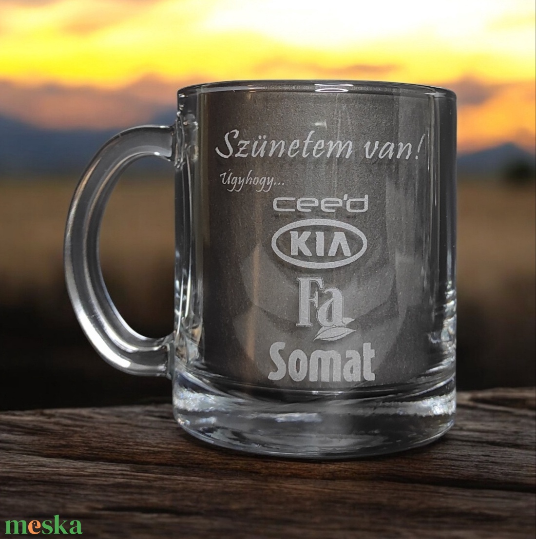 Gravírozott hőálló bögre, 320 ml  - otthon & életmód - konyhafelszerelés, tálalás - tálalás - pohár - Meska.hu