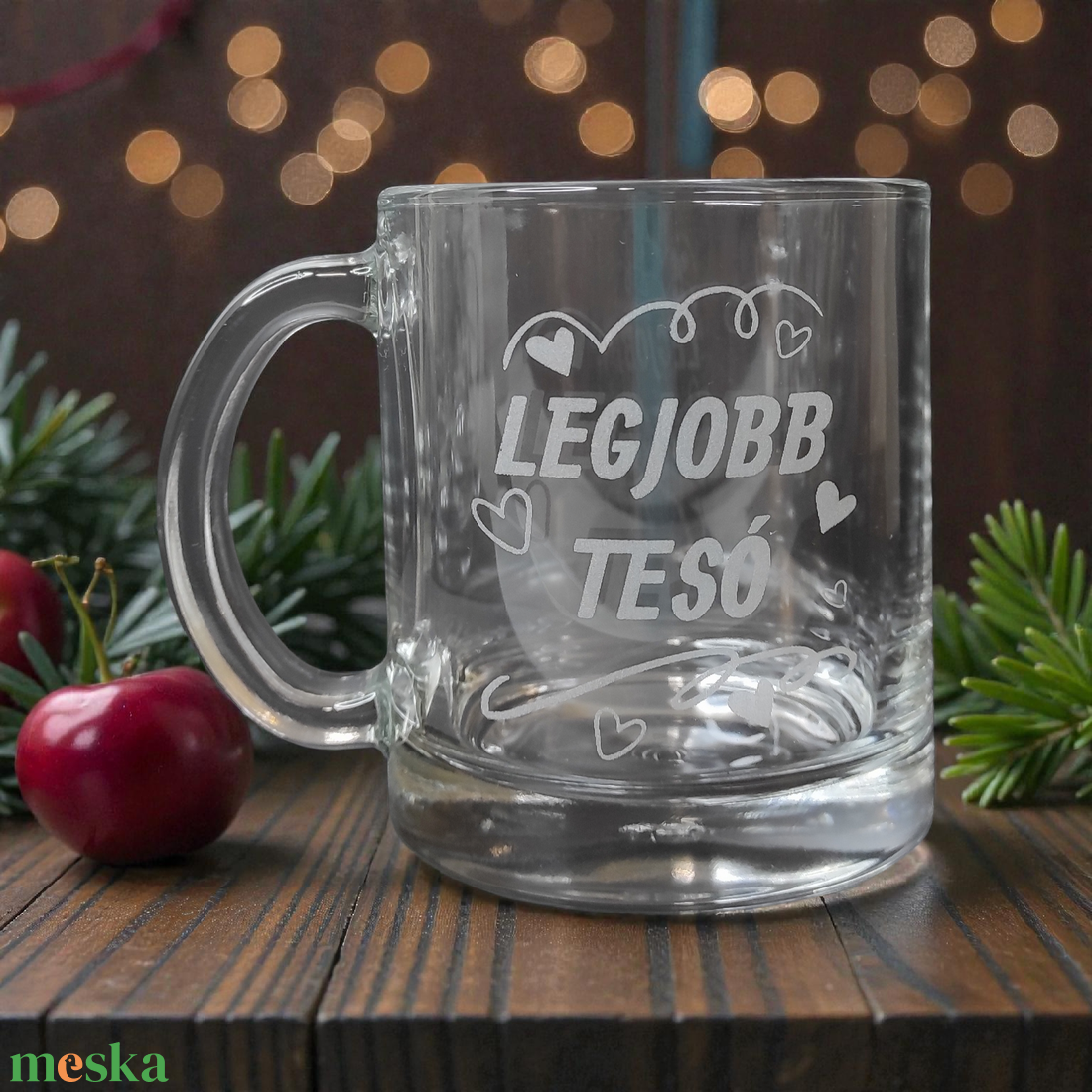  Gravírozott hőálló bögre, 320 ml  - otthon & életmód - konyhafelszerelés, tálalás - tálalás - pohár - Meska.hu