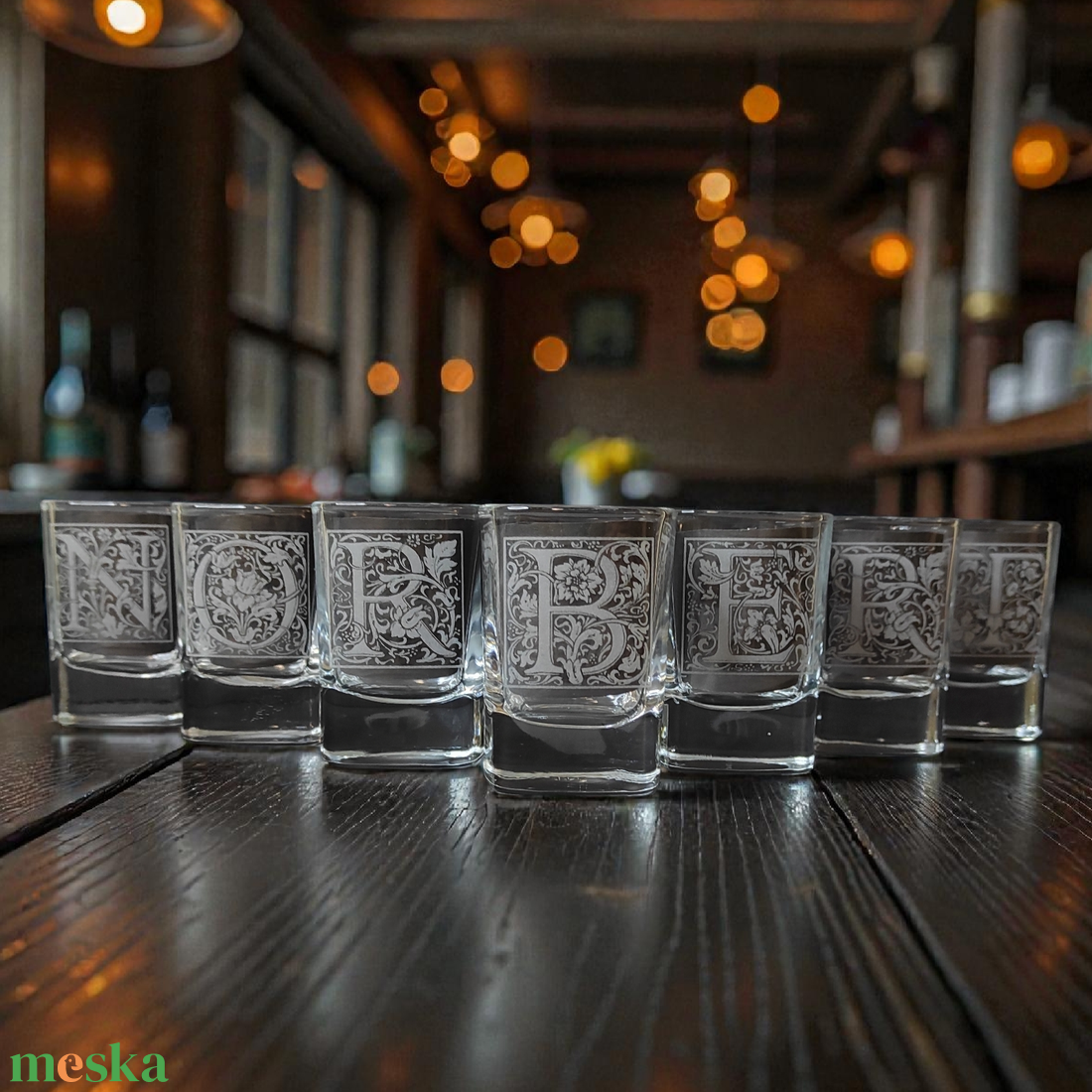 Gravírozott betűs pálinkás pohár szett, 55 ml - otthon & életmód - konyhafelszerelés, tálalás - tálalás - pohár - Meska.hu