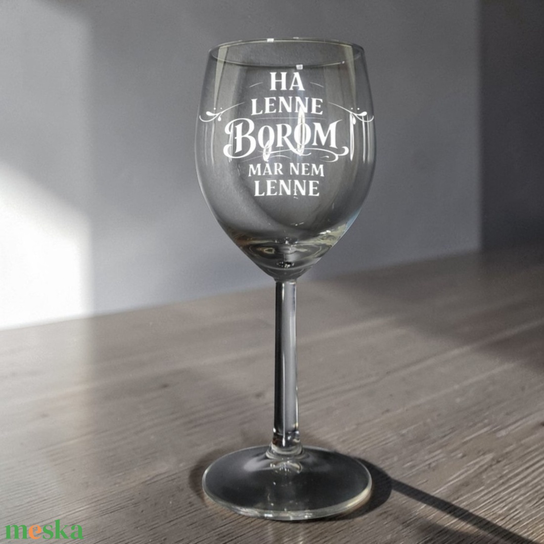 Gravírozott 6 darabos boros pohár szett, 300 ml - otthon & életmód - konyhafelszerelés, tálalás - tálalás - boros poharak, szettek - Meska.hu