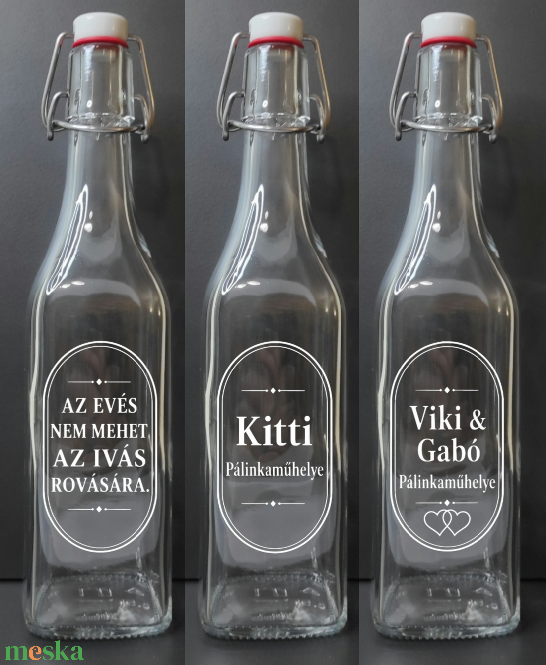 Egyedi megrendelésre készülő palack - otthon & életmód - konyhafelszerelés, tálalás - tálalás - üveg & kancsó - Meska.hu