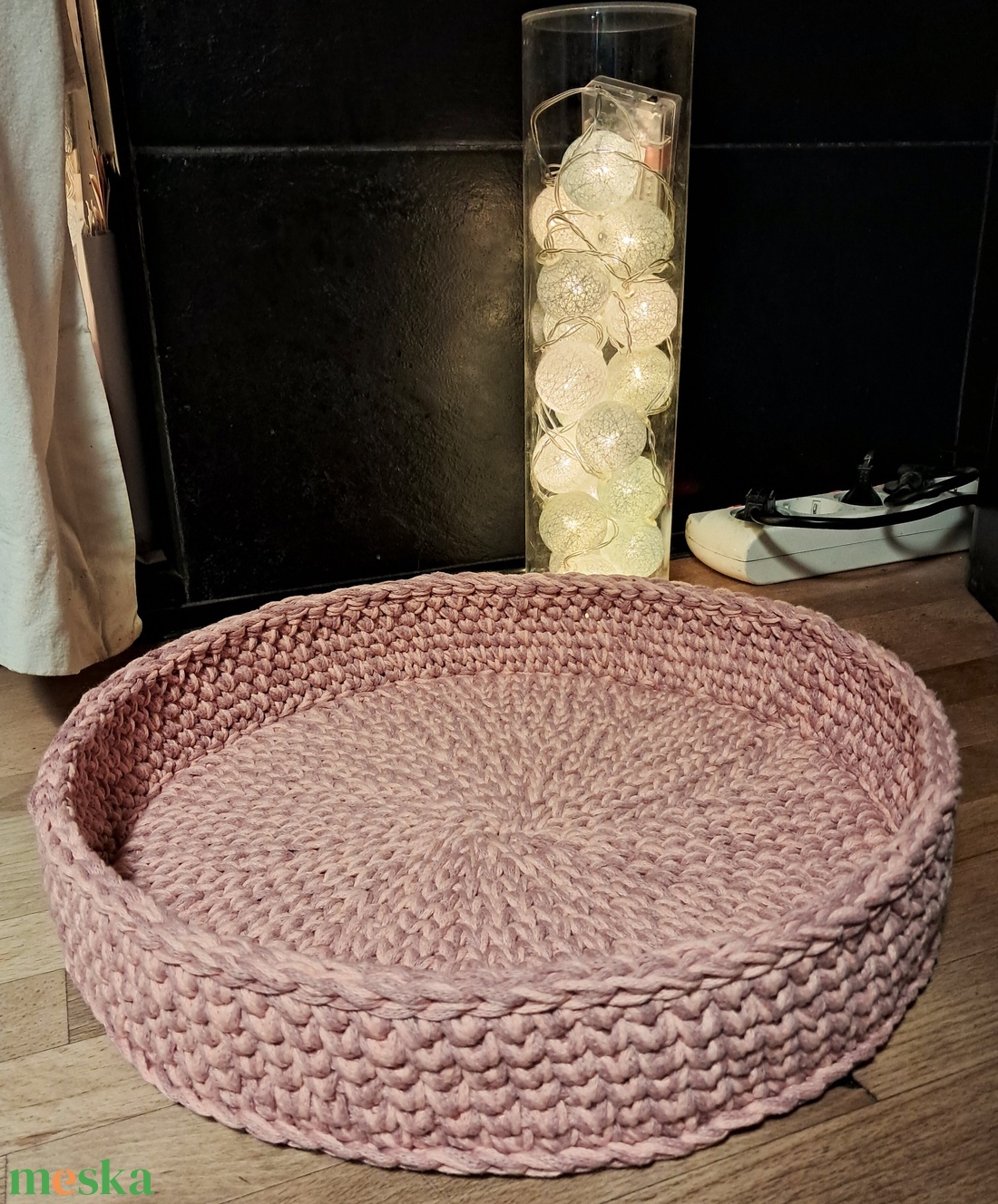 Sakura Horgolt tál, dsztál, tálca -  - Meska.hu