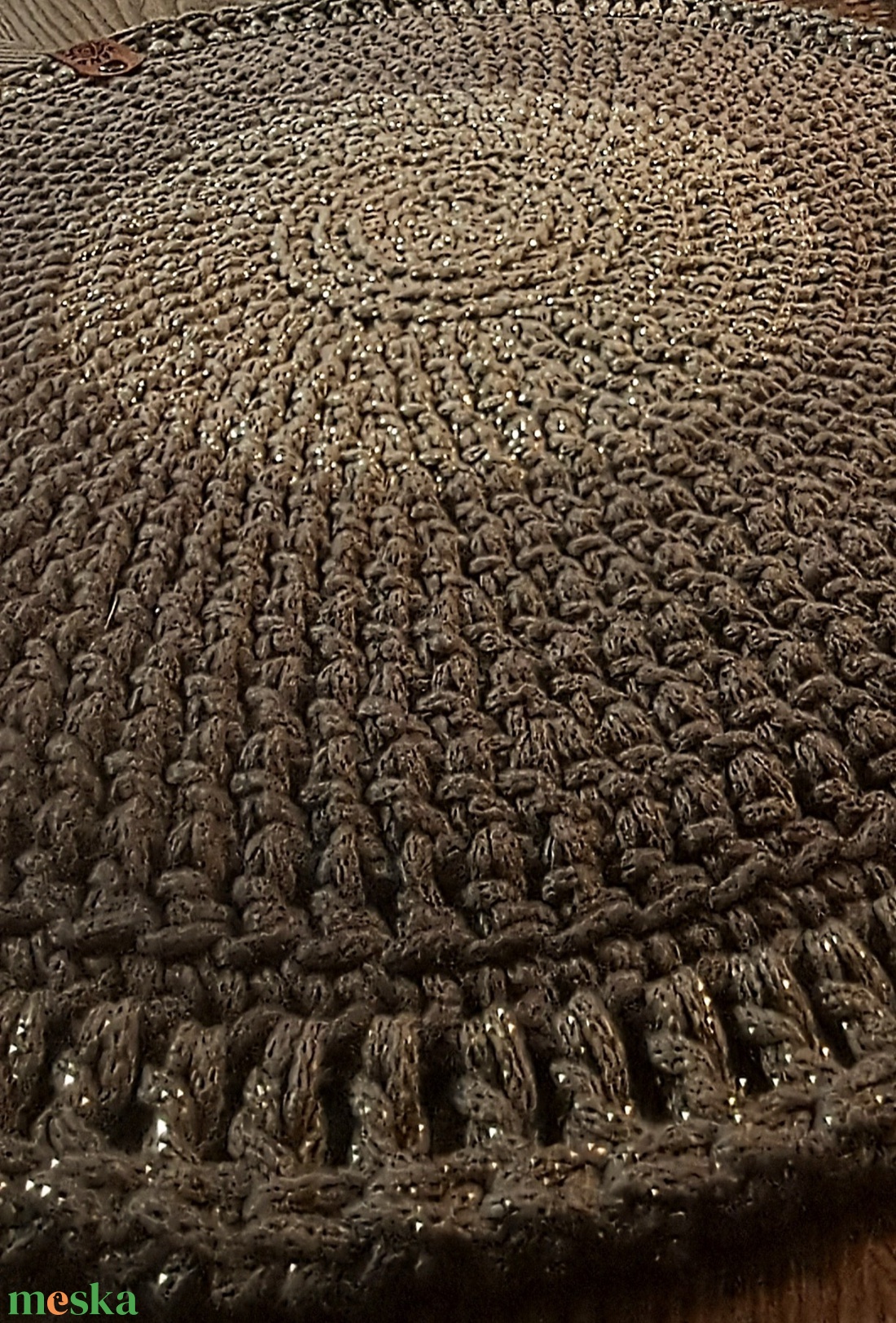 LUXURY SHINE Hot Chocolate horgolt tányéralátét - otthon & életmód - konyhafelszerelés, tálalás - tálalás - tányér- és poháralátét - Meska.hu