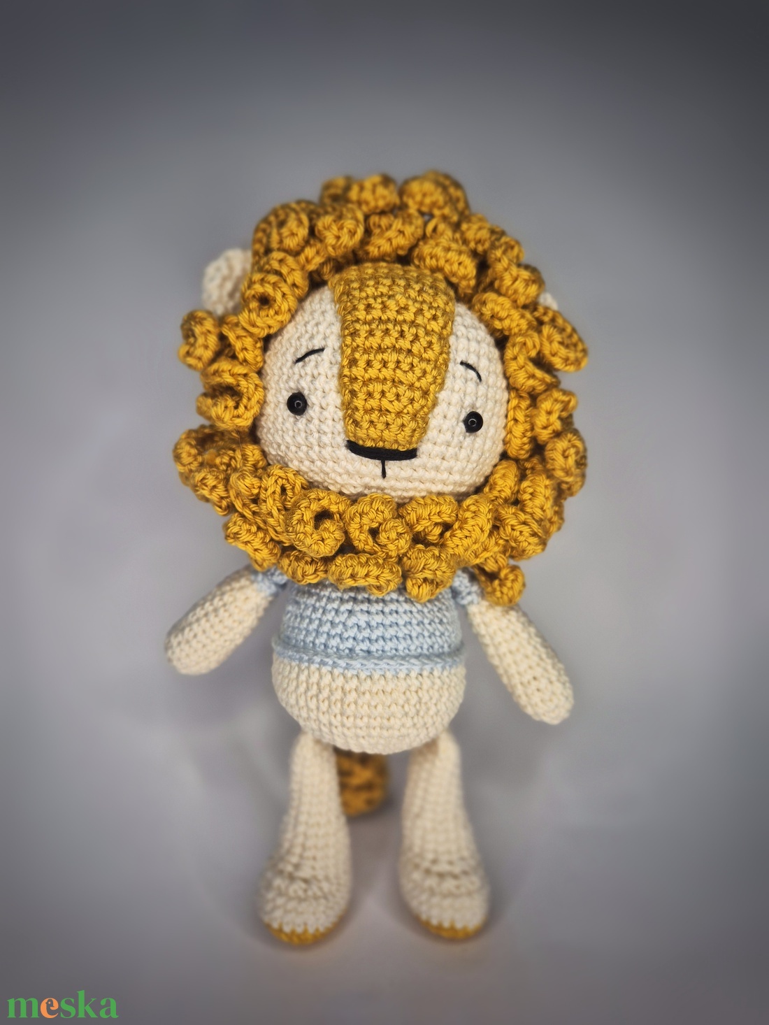 Amigurumi oroszlán - játék & sport - plüssállat & játékfigura - oroszlán - Meska.hu