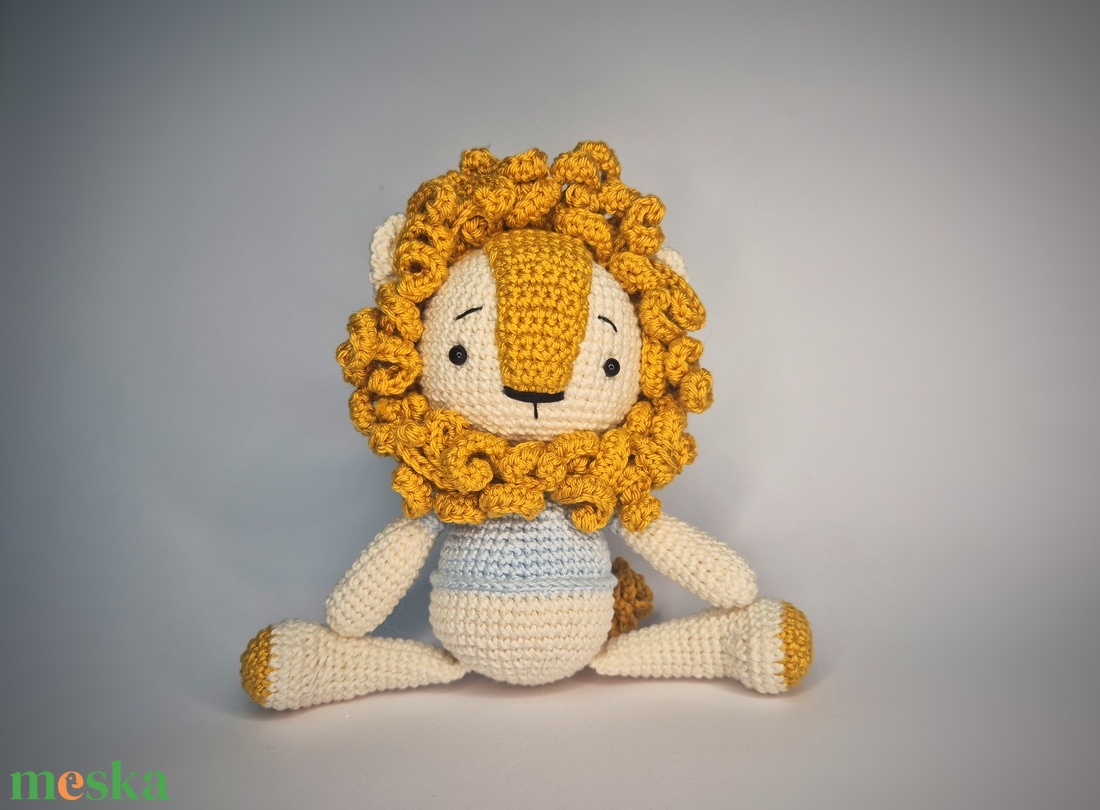 Amigurumi oroszlán - játék & sport - plüssállat & játékfigura - oroszlán - Meska.hu