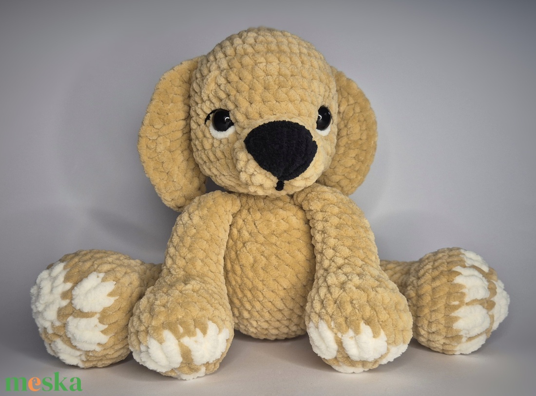 Golden retriever horgolt kutyus - játék & sport - plüssállat & játékfigura - más figura - Meska.hu