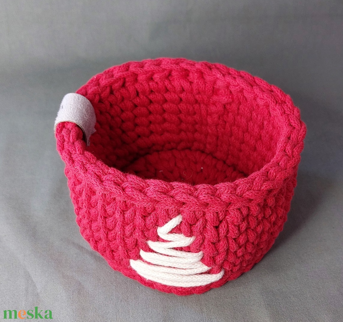 Karácsonyi dekorációs kosár - karácsony - karácsonyi lakásdekoráció - ünnepi asztaldekoráció - Meska.hu