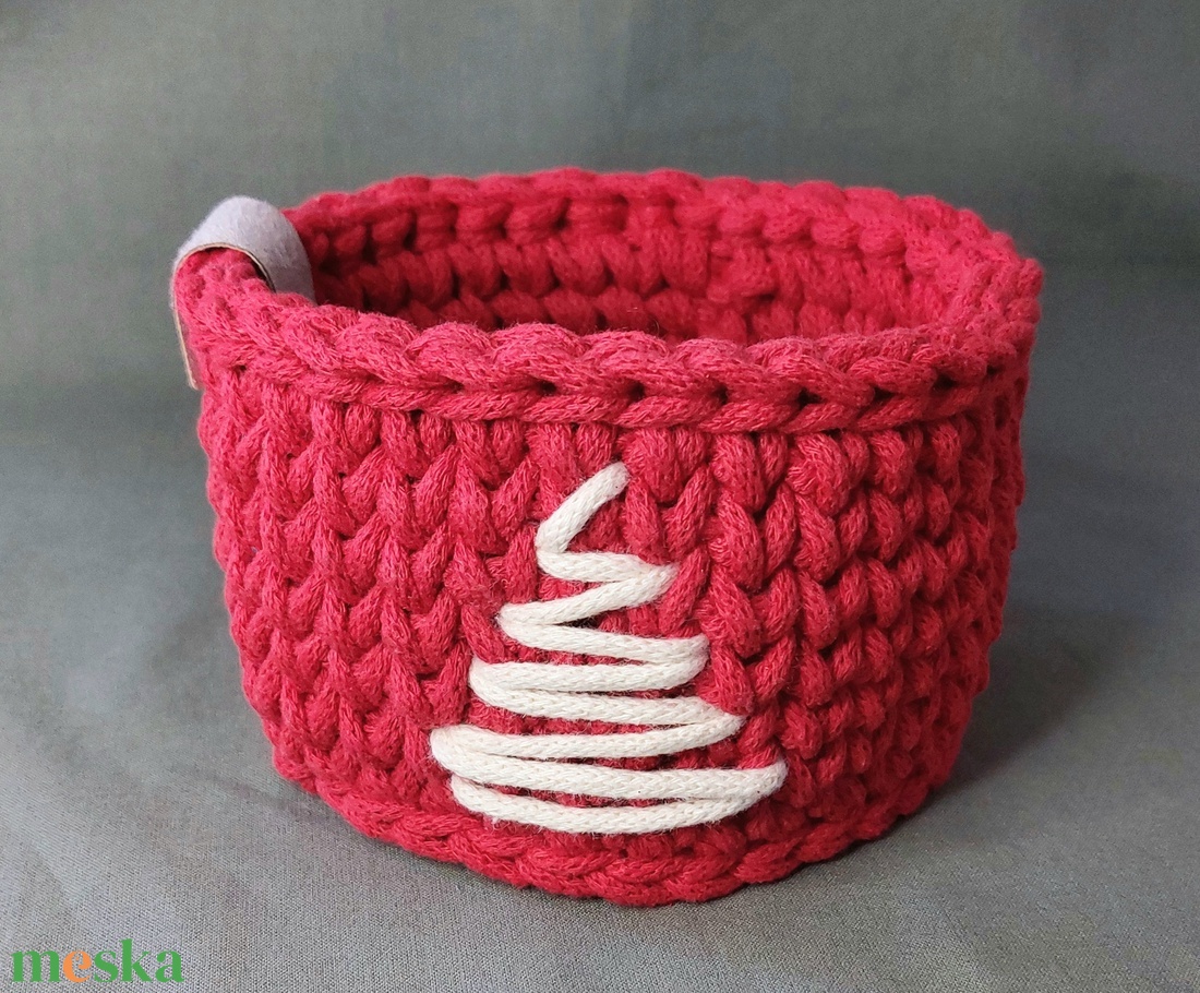 Karácsonyi dekorációs kosár - karácsony - karácsonyi lakásdekoráció - ünnepi asztaldekoráció - Meska.hu