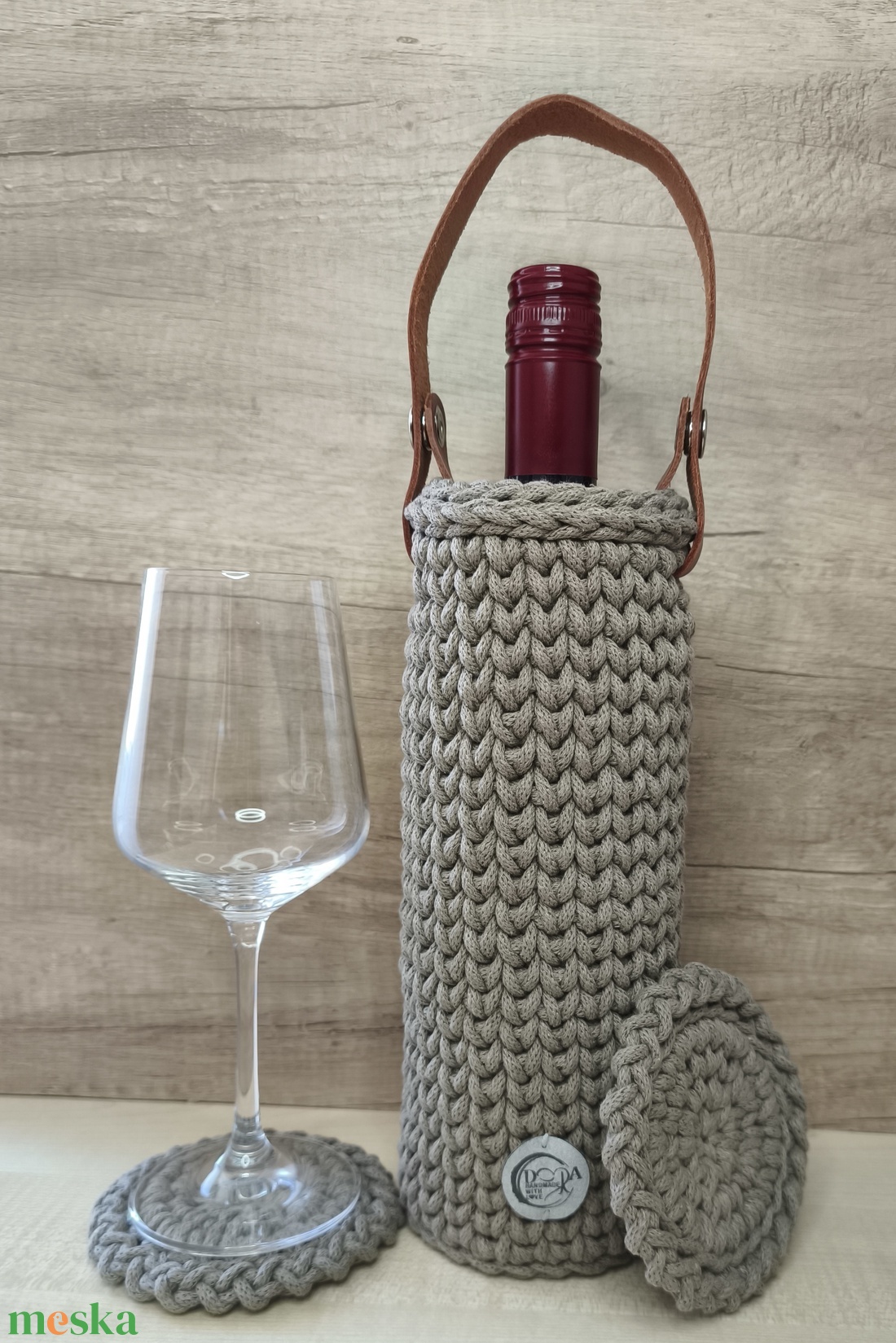 Borosüveg tartó - karácsony - karácsonyi ajándékozás - karácsonyi ajándékcsomagolás - Meska.hu