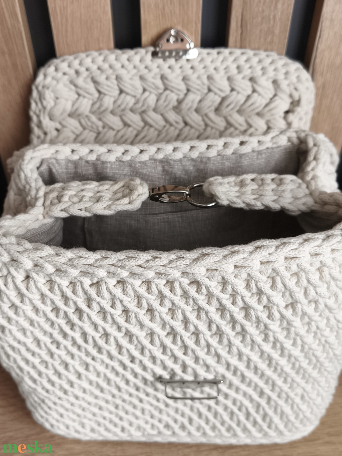 Horgolt hátizsák - táska & tok - hátizsák - hátizsák - Meska.hu