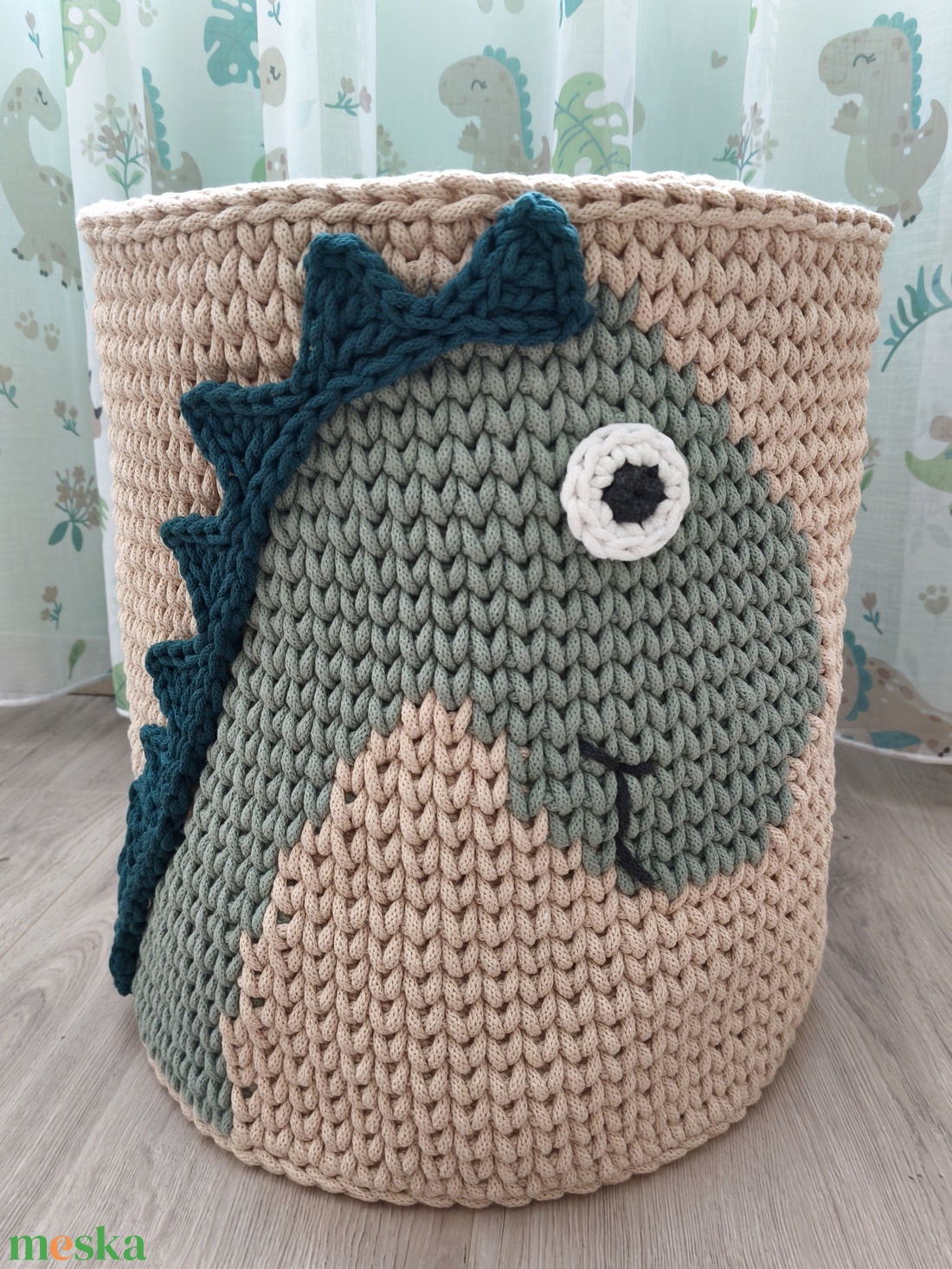 Dinós játéktároló - baba - mama - babaszobabútor - játéktároló - Meska.hu