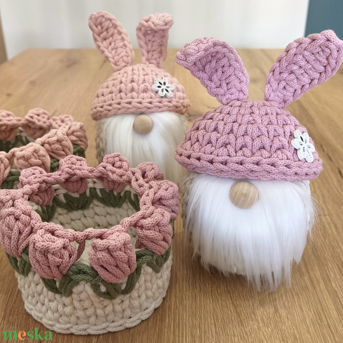 Tavaszi nyuszimanó - otthon & életmód - dekoráció - asztal és polc dekoráció - asztaldísz - Meska.hu