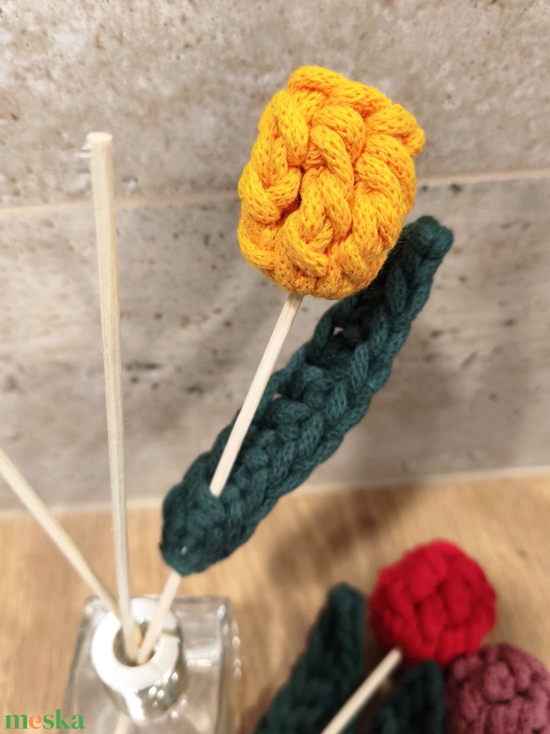 Tulipános illatpálca - otthon & életmód - virágdekoráció - virágdíszek - asztali virágdísz - Meska.hu