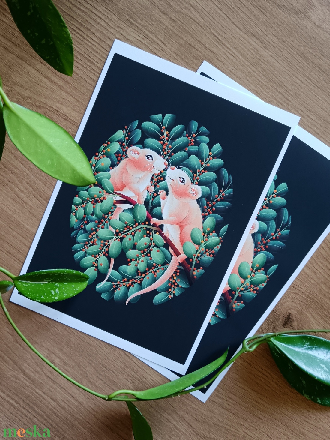 Egérkék print - művészet - grafika & illusztráció - művészi nyomat - Meska.hu