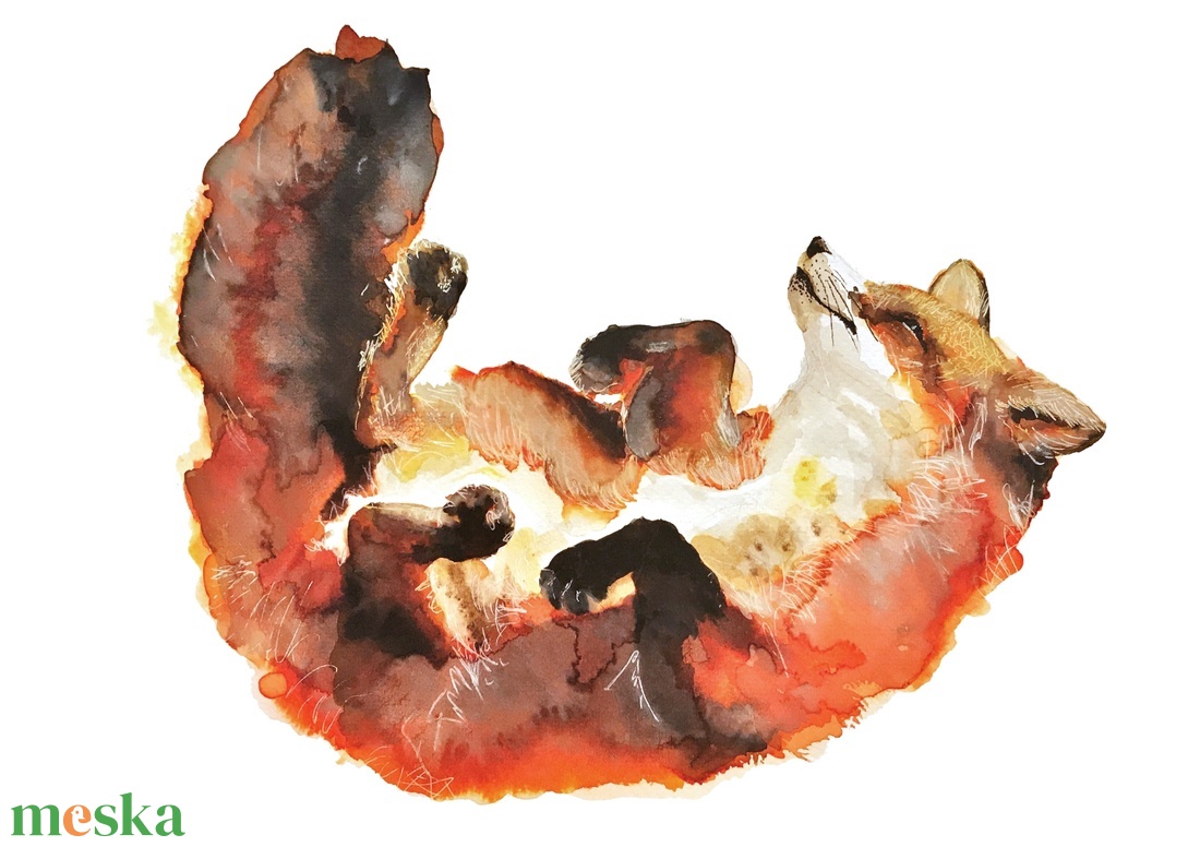 Játszó róka - akvarell festmény (nyomat) - otthon & életmód - dekoráció - kép & falikép - kép & falikép - Meska.hu Játszó róka - akvarell festmény (nyomat) - otthon & életmód - dekoráció - kép & falikép - kép & falikép - Meska.hu