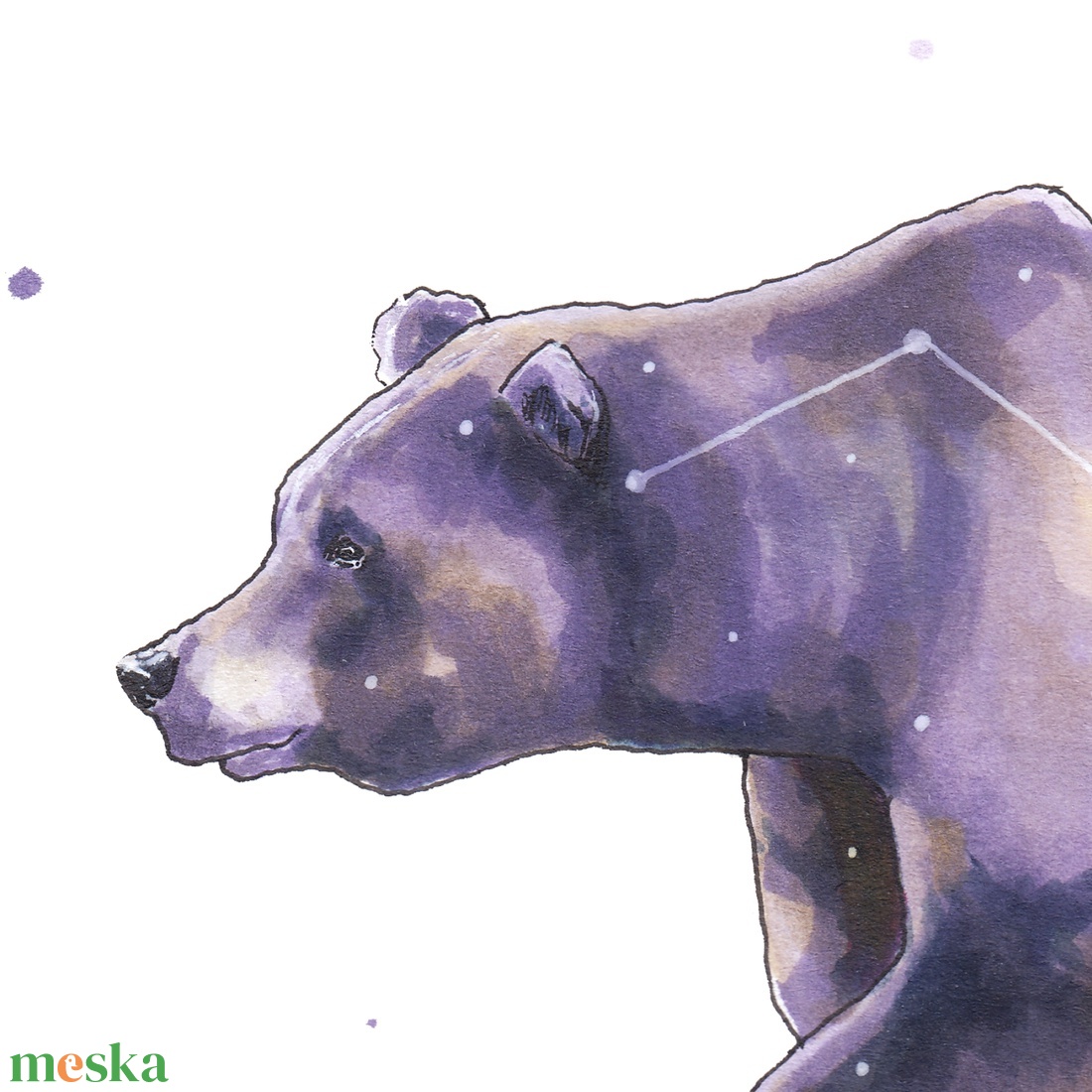 Nagy medve - ecsetfilc festmény (nyomat) - művészet - festmény - akvarell - Meska.hu
