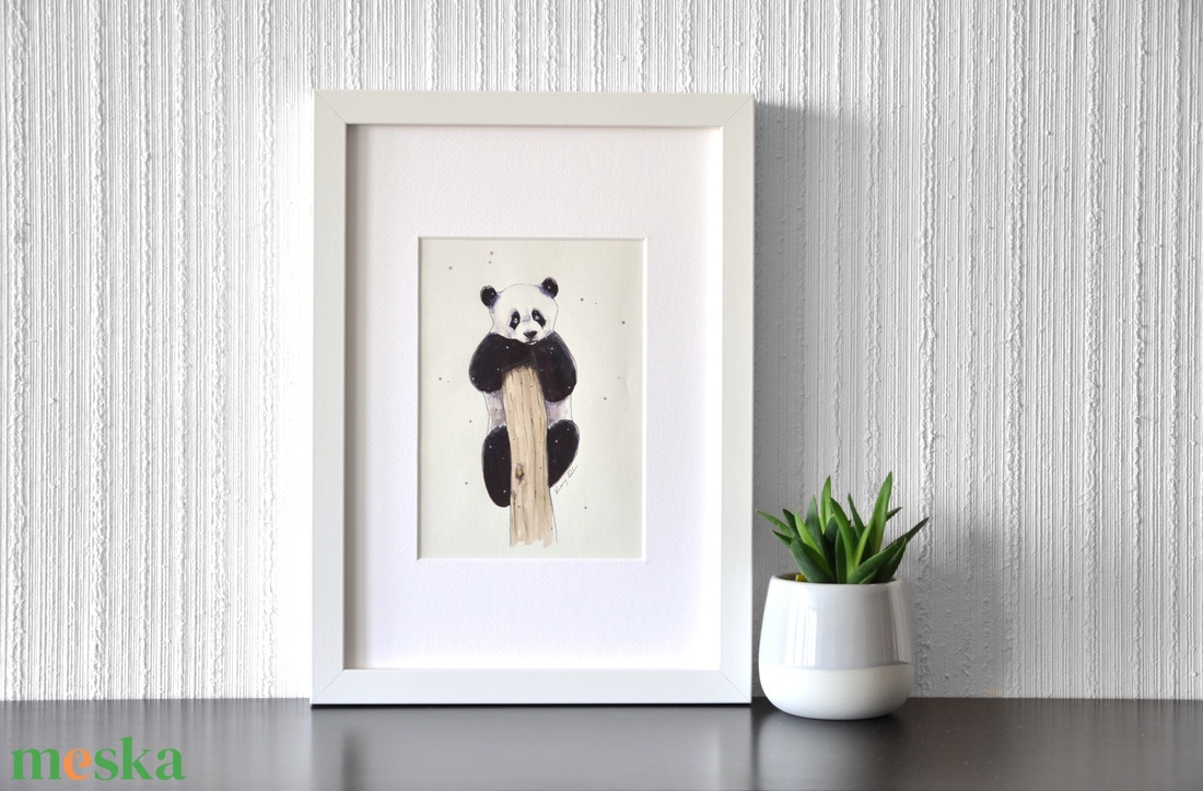 Panda - ecsetfilc festmény (nyomat) - művészet - festmény - akvarell - Meska.hu Panda - ecsetfilc festmény (nyomat) - művészet - festmény - akvarell - Meska.hu