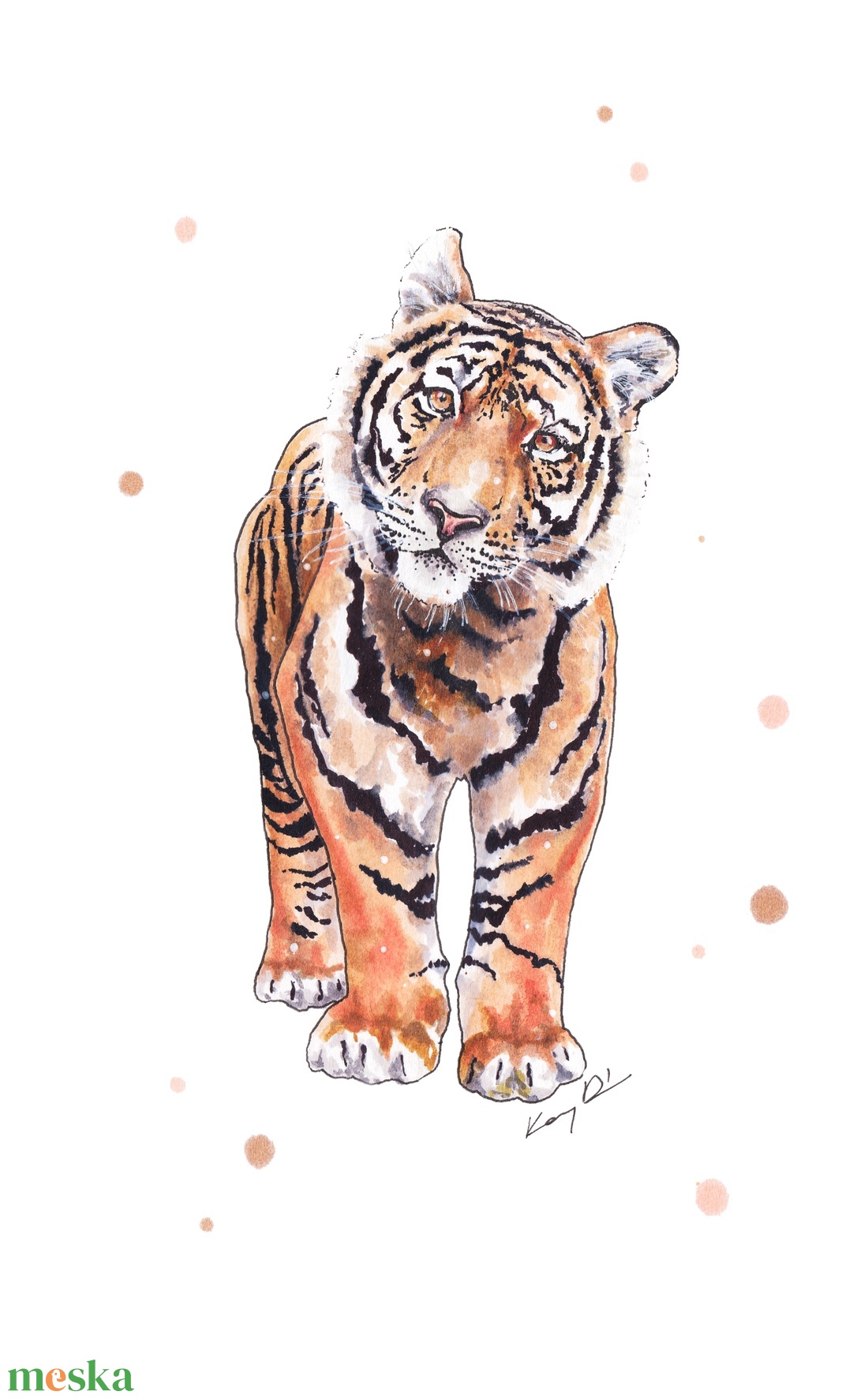 Tigris - Művészeti nyomat (az eredeti akvarell festmény alapján) - otthon & életmód - dekoráció - kép & falikép - kép & falikép - Meska.hu Tigris - Művészeti nyomat (az eredeti akvarell festmény alapján) - otthon & életmód - dekoráció - kép & falikép - kép & falikép - Meska.hu