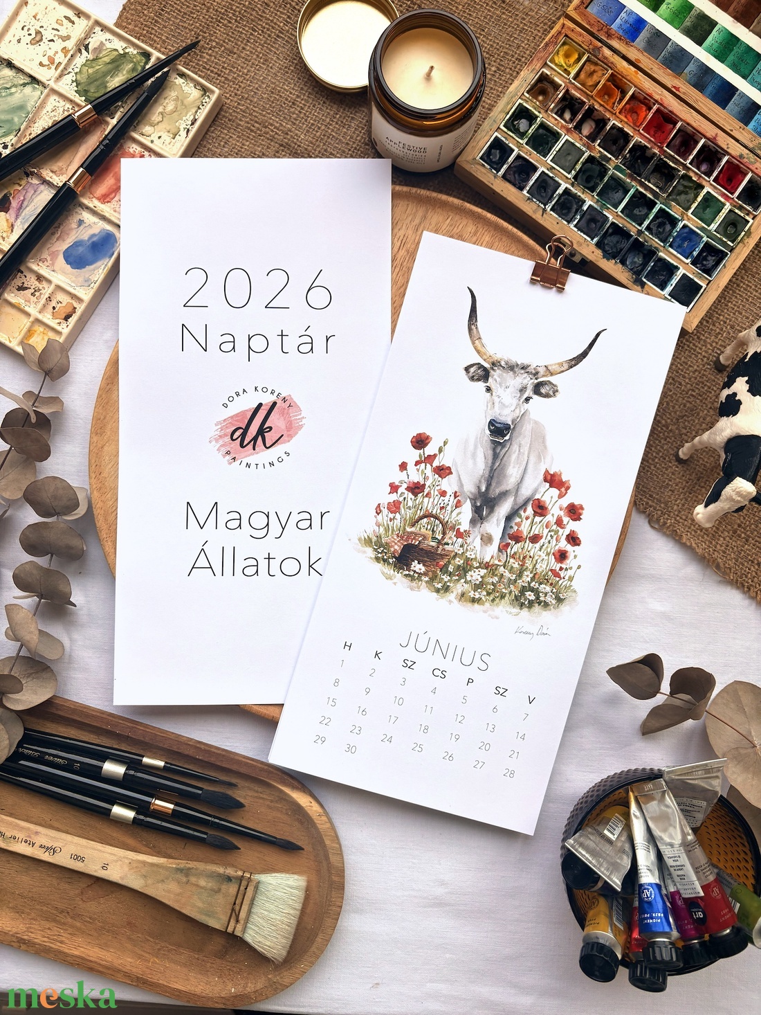 2026 Naptár - Magyar Állatok - otthon & életmód - dekoráció - fali és függő dekoráció - falinaptár & öröknaptár - Meska.hu