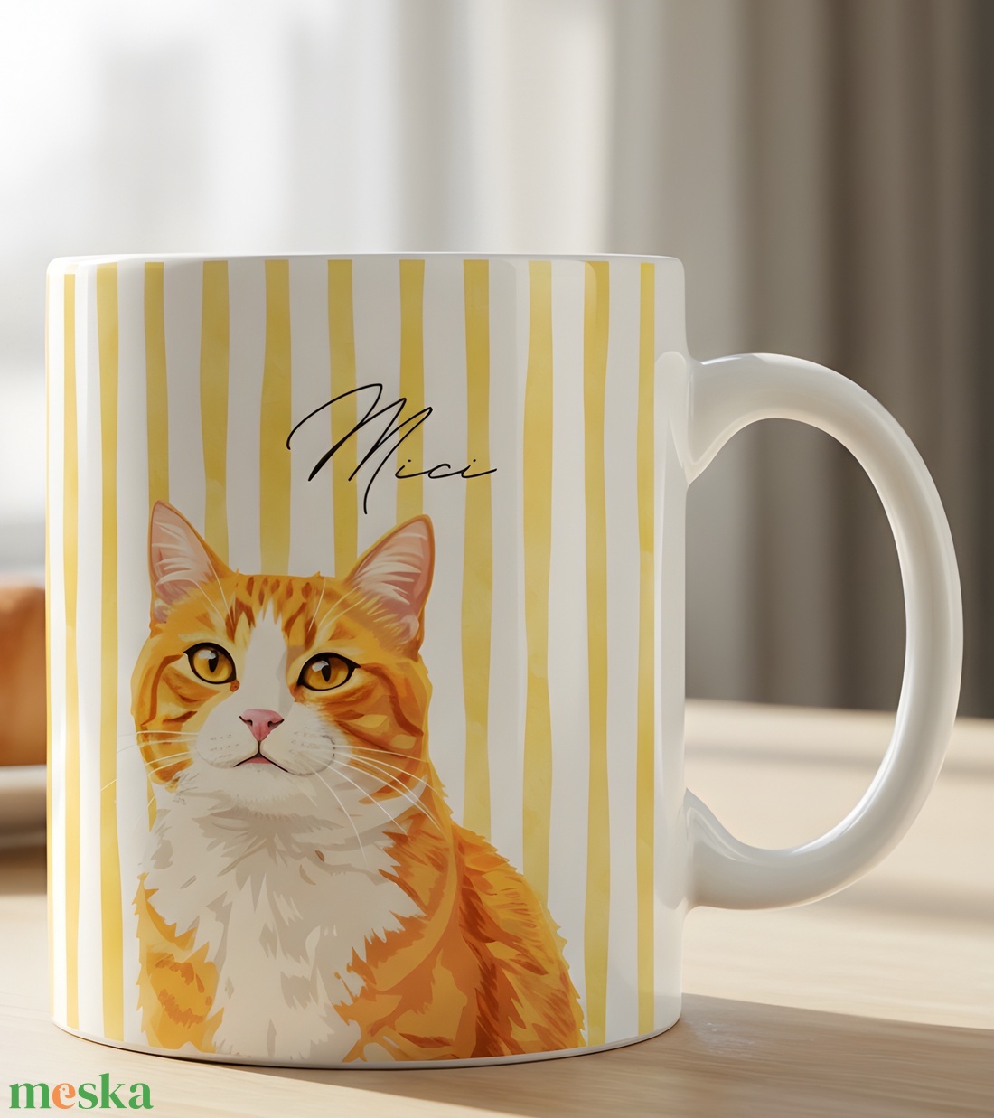 Egyedi fényképes állatos bögre � fényképről készült portré + név  egyedi cicás/kutyás ajándék - otthon & életmód - konyhafelszerelés, tálalás - tálalás - bögre & csésze - Meska.hu