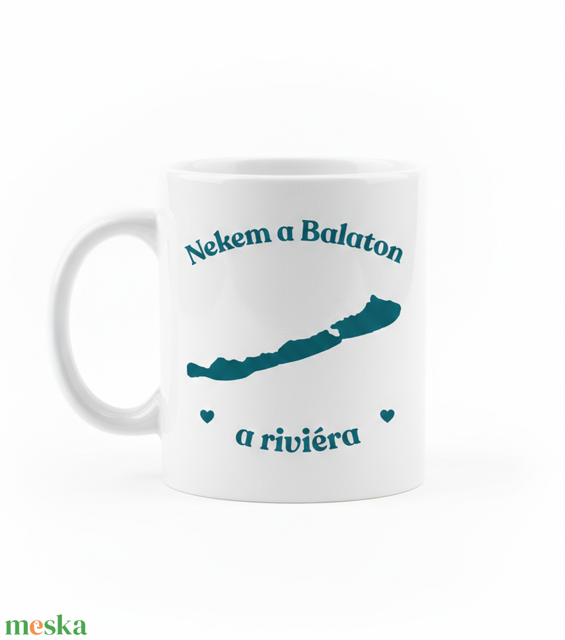 Nekem a Balaton a riviéra � Egyedi feliratos fehér kerámia bögre - otthon & életmód - konyhafelszerelés, tálalás - tálalás - bögre & csésze - Meska.hu