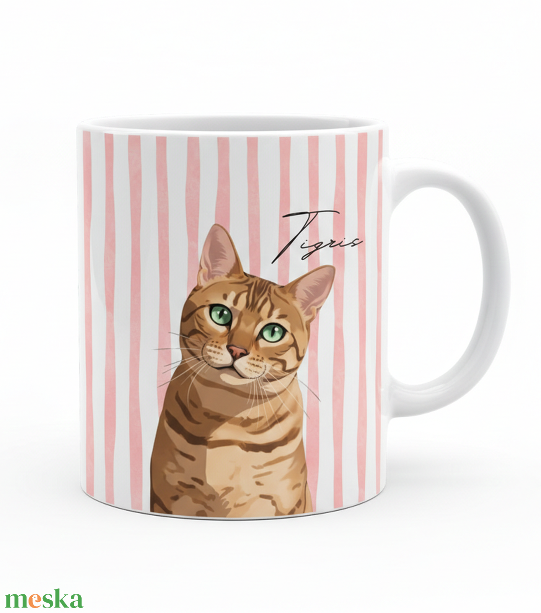 Egyedi fényképes állatos bögre � fényképről készült portré + név  egyedi cicás/kutyás ajándék - otthon & életmód - konyhafelszerelés, tálalás - tálalás - bögre & csésze - Meska.hu