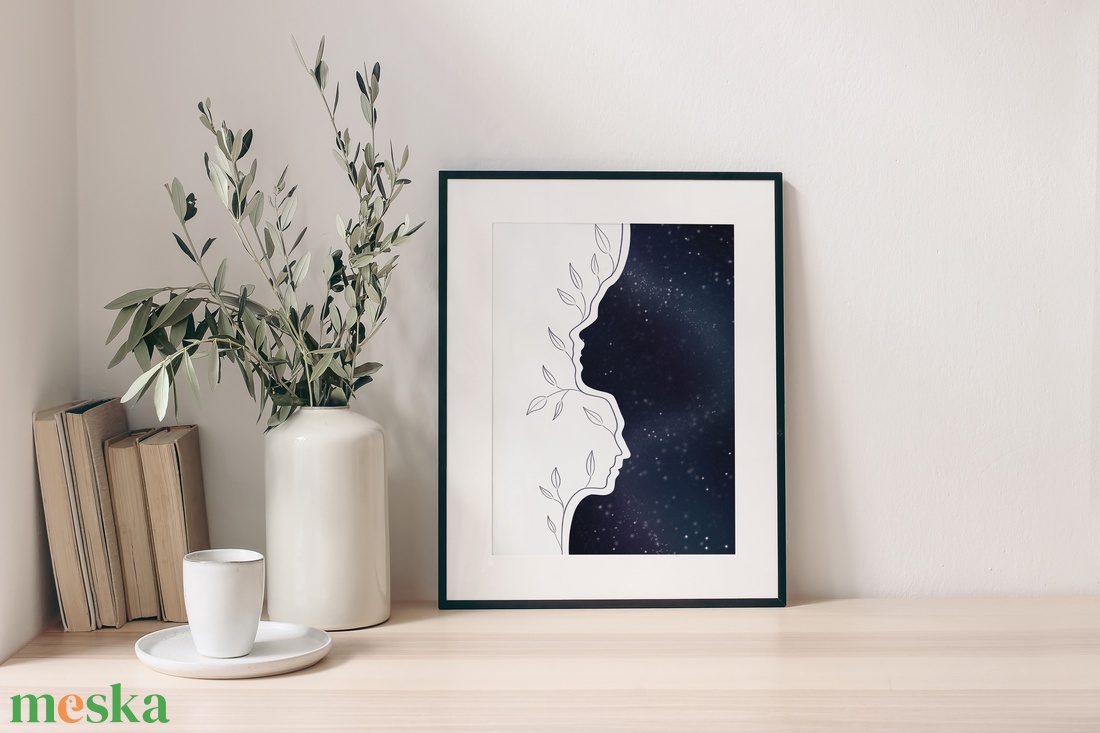 Egyedi, személyre szabható kétfős oldalprofil illusztráció - művészet - grafika & illusztráció - digitális - Meska.hu