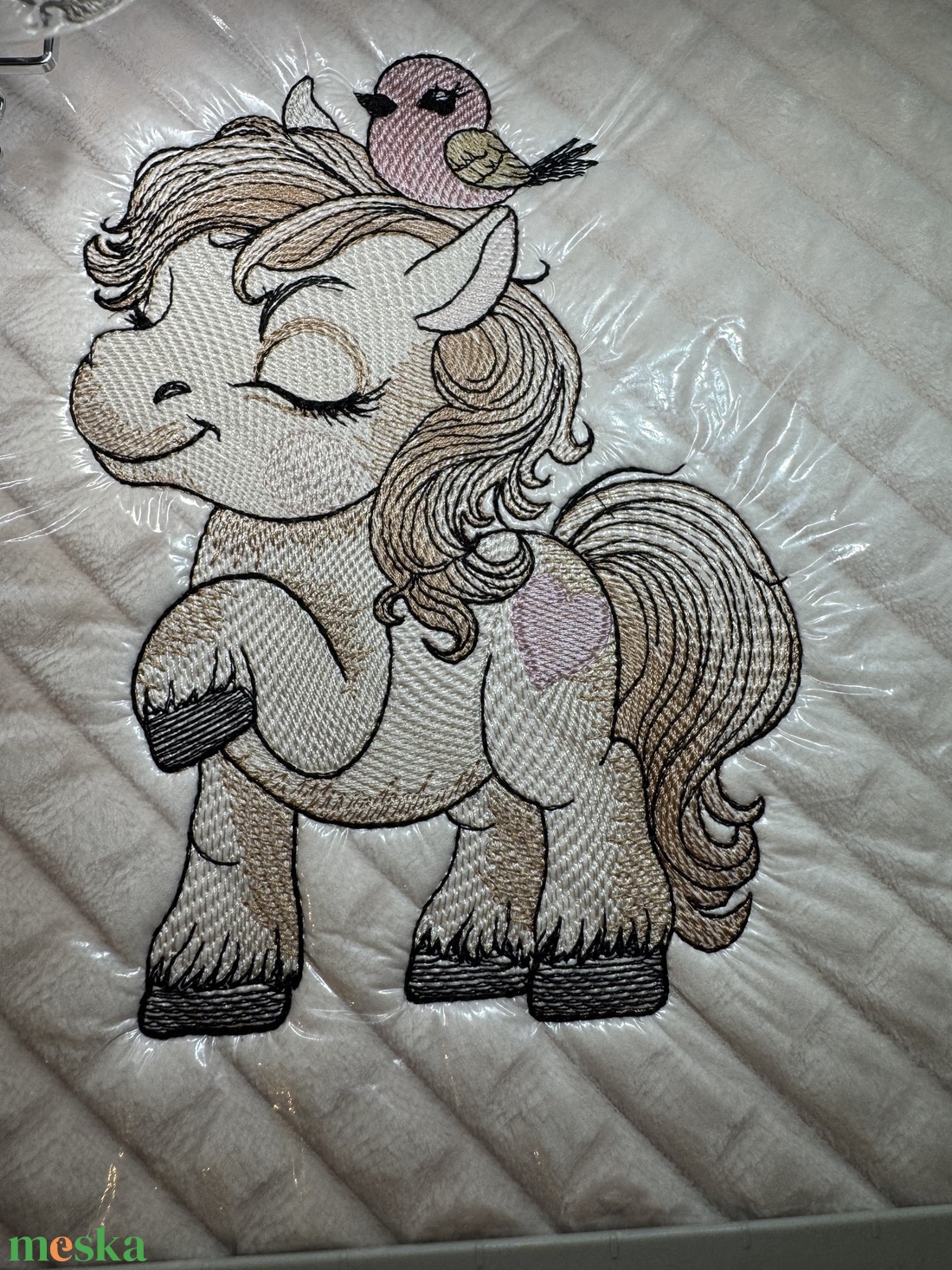 Egyrétegű babatakaró - névre szóló , lány lovacskás - baba - mama - babalátogató ajándékcsomag - Meska.hu