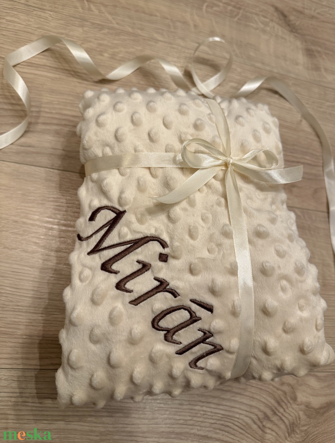 Hímzett névre szóló babatakaró  - baba - mama - baba ágynemű - babatakaró, gyerek pléd - Meska.hu