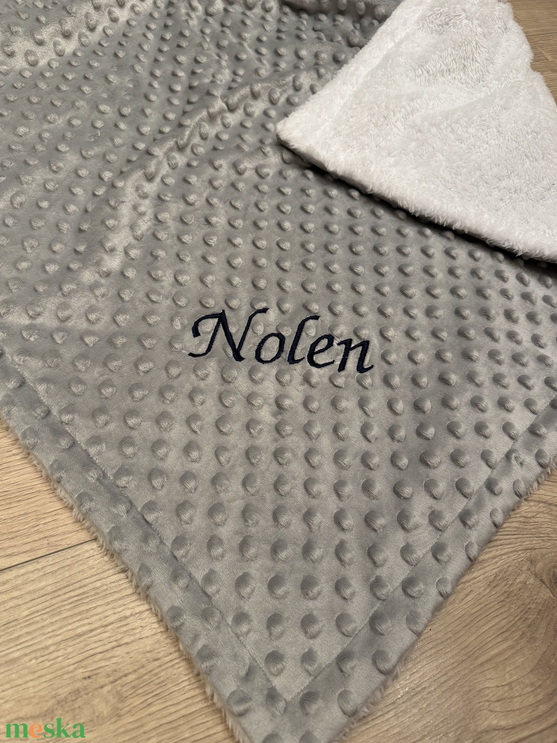 Hímzett névre szóló babatakaró  - baba - mama - baba ágynemű - babatakaró, gyerek pléd - Meska.hu