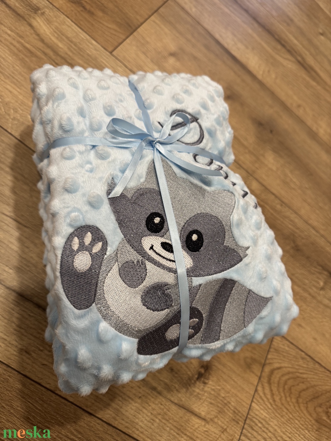 Mosómacis névre szóló babatakaró  - baba - mama - babalátogató ajándékcsomag - Meska.hu
