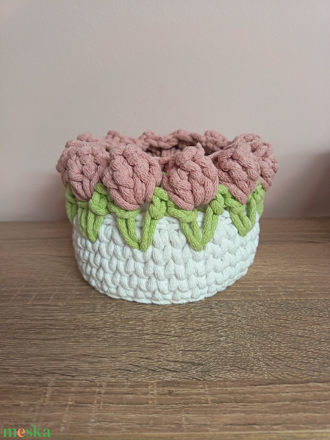 Tulipán kosár - otthon & életmód - tárolás & rendszerezés - tárolókosár - Meska.hu