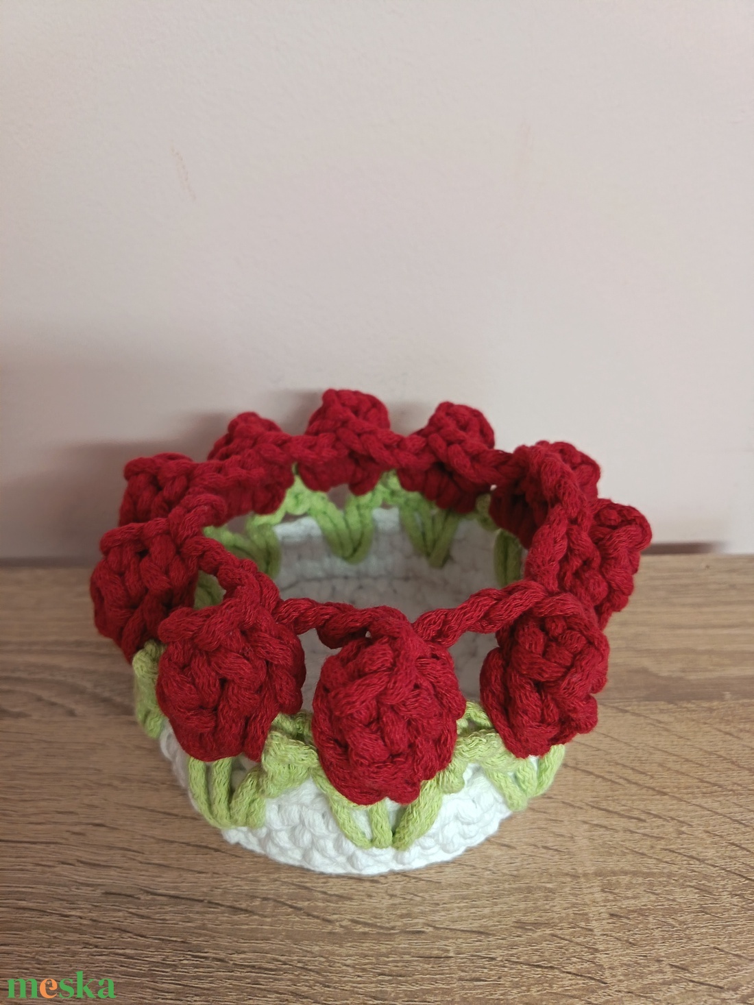 Tulipán kosár - otthon & életmód - tárolás & rendszerezés - tárolókosár - Meska.hu