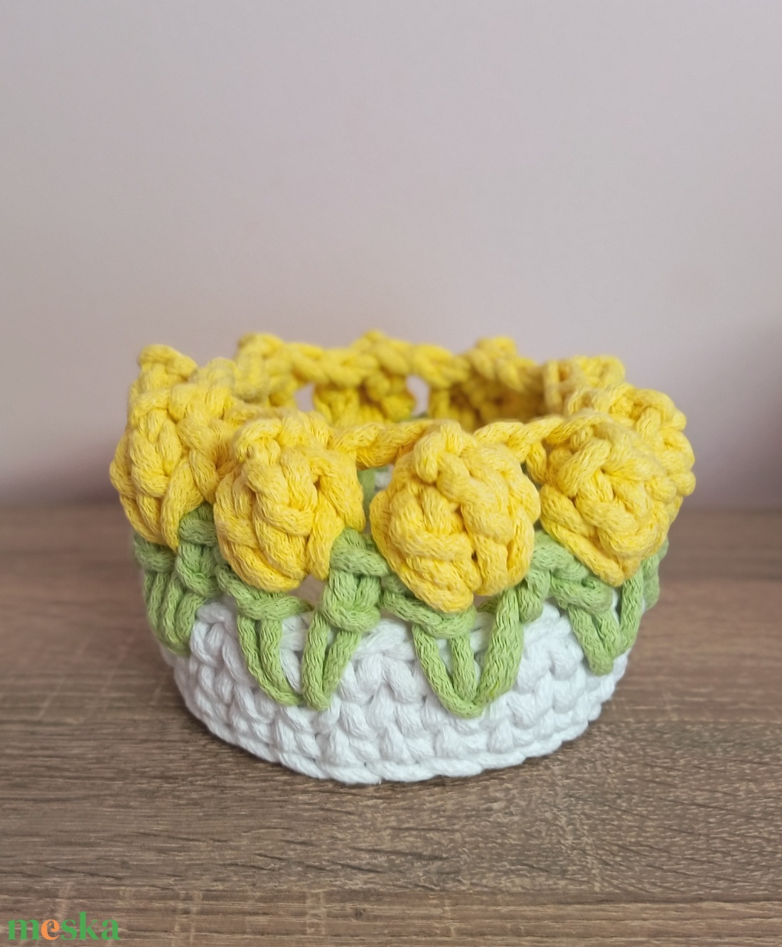 Tulipán kosár - otthon & életmód - tárolás & rendszerezés - tárolókosár - Meska.hu