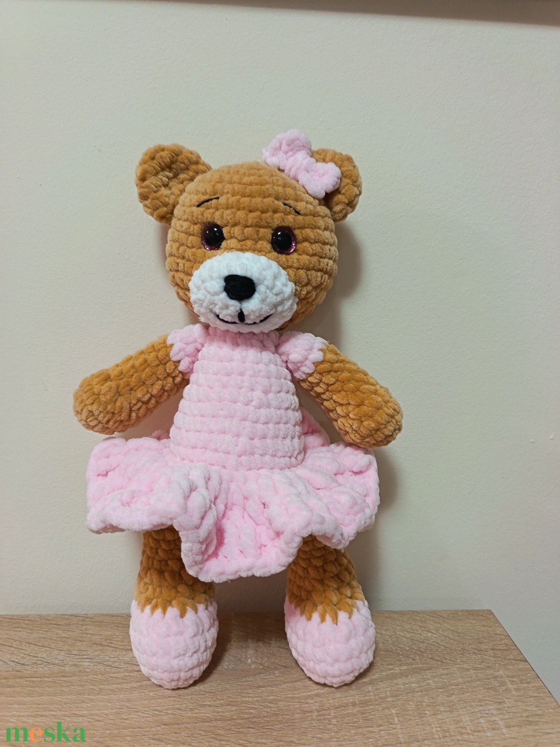 Horgolt maci lány - játék & sport - plüssállat & játékfigura - maci - Meska.hu