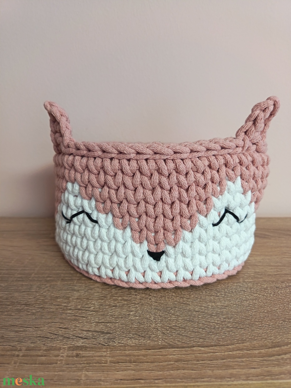 Rókás tároló kosár - baba - mama - babaszobabútor - játéktároló - Meska.hu