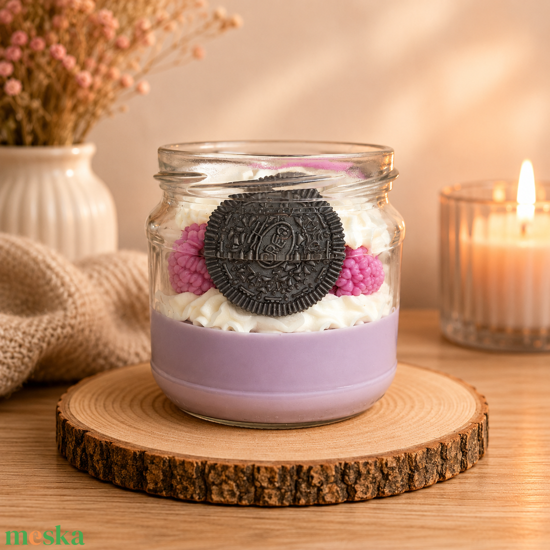 Szójaviasz desszertgyertya 300 g � kézműves gyertya üvegtégelyben - otthon & életmód - gyertya, illat, aroma - gyertya - Meska.hu