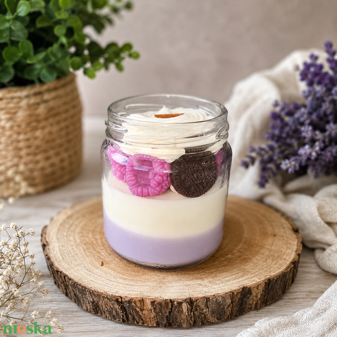 Szójaviasz desszertgyertya 200 g � kézműves gyertya üvegtégelyben - otthon & életmód - gyertya, illat, aroma - gyertya - Meska.hu