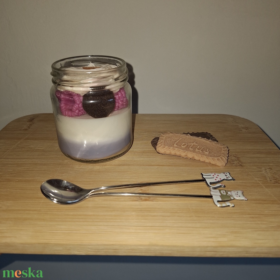 Szójaviasz desszertgyertya 200 g � kézműves gyertya üvegtégelyben - otthon & életmód - gyertya, illat, aroma - gyertya - Meska.hu