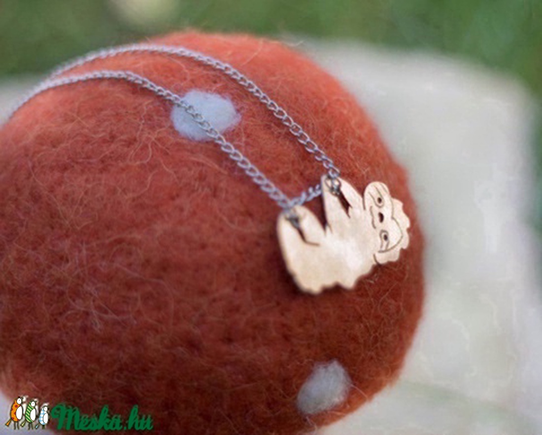 Lajhár nyaklánc, állatos nyaklánc, lajhár ékszer -  - Meska.hu