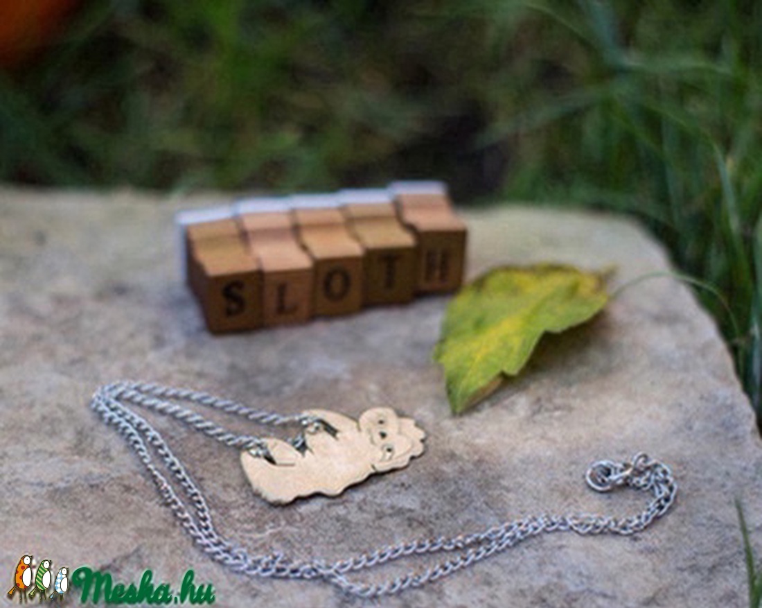 Lajhár nyaklánc, állatos nyaklánc, lajhár ékszer -  - Meska.hu