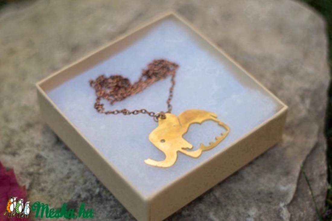 Elefánt nyaklánc, állatos nyaklánc, elefánt ékszer -  - Meska.hu