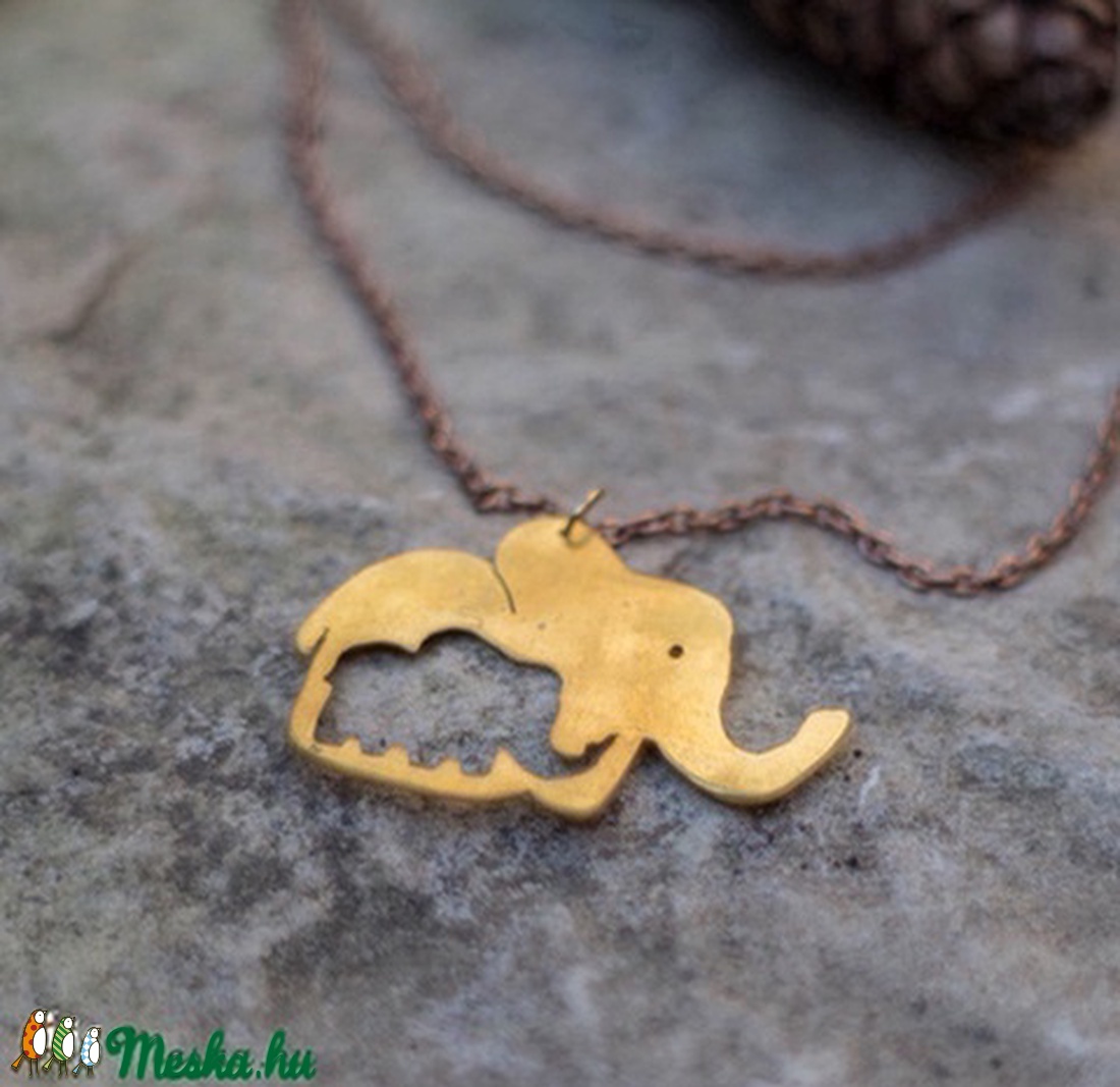 Elefánt nyaklánc, állatos nyaklánc, elefánt ékszer -  - Meska.hu