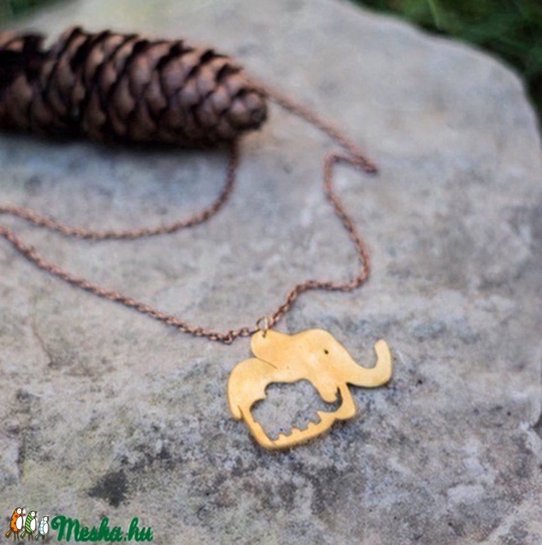 Elefánt nyaklánc, állatos nyaklánc, elefánt ékszer -  - Meska.hu