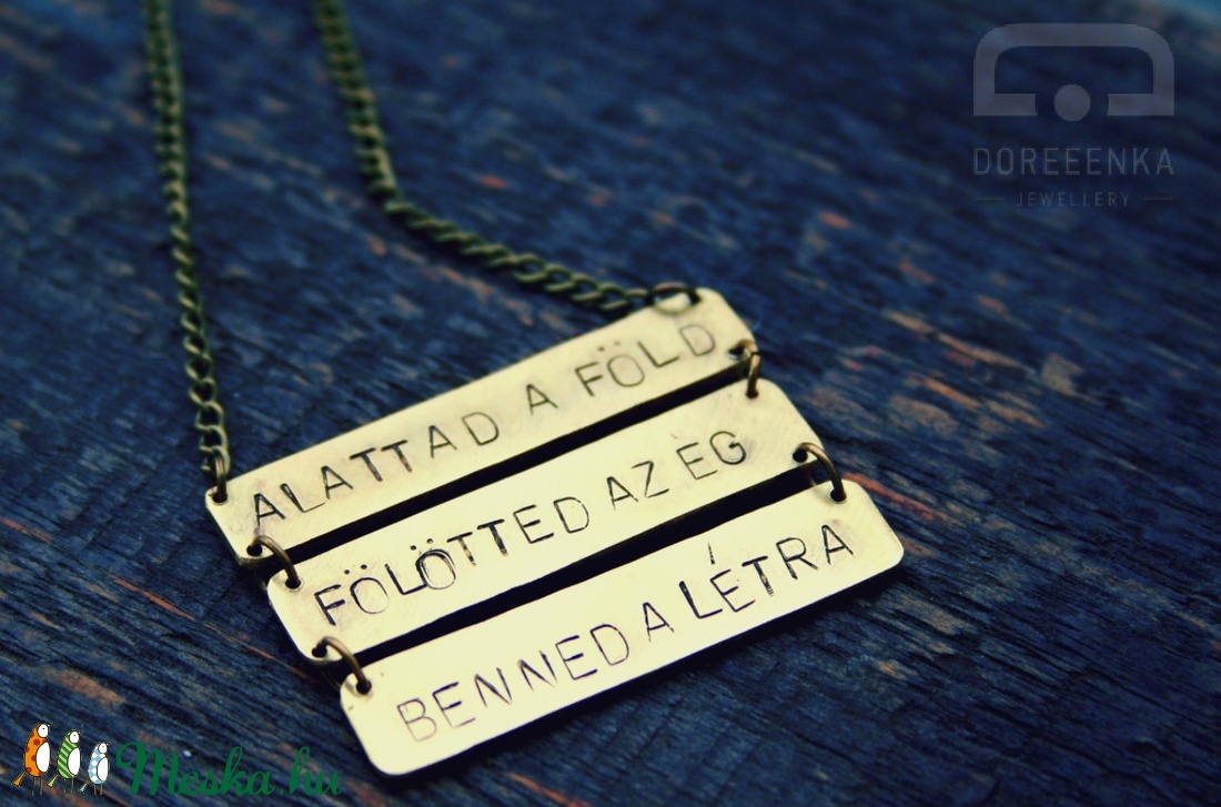 Weöres Sándor idézetes -  táblácskás verses nyaklánc -  - Meska.hu