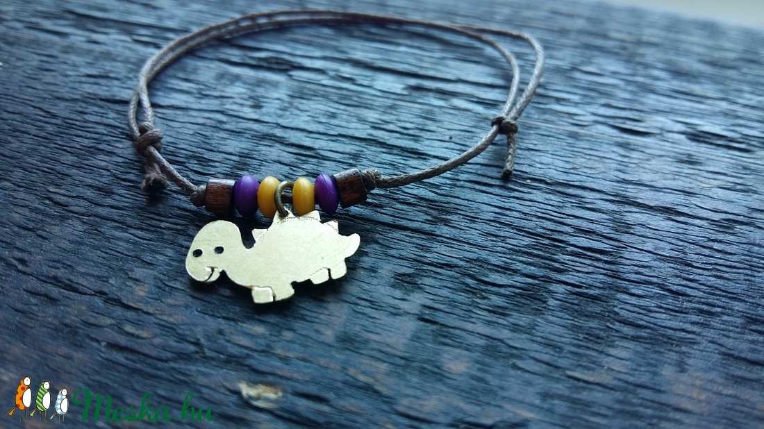 Mini dinós állítható antiallergén karkötő -  - Meska.hu