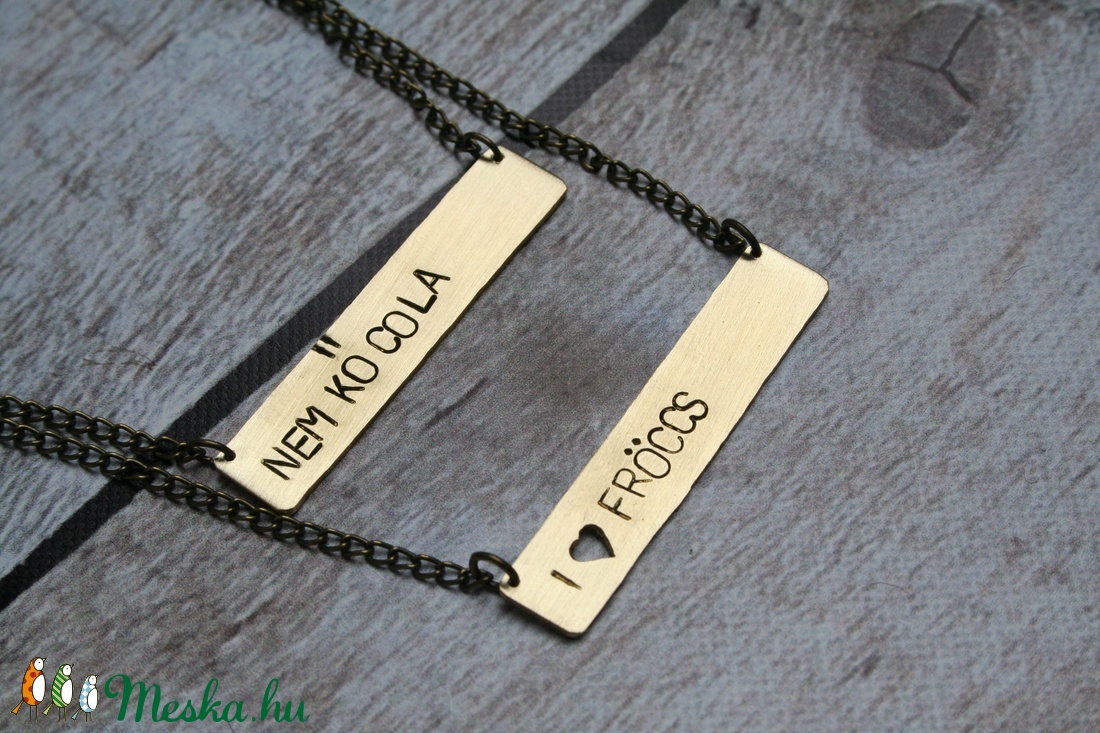 I <3 FRÖCCS - táblácskás nyaklánc, vicces ajándék -  - Meska.hu