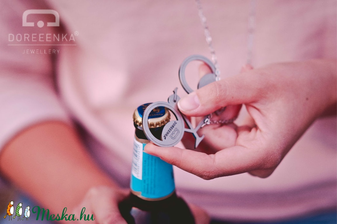 BICIKLIS sörnyitó fesztivál nyaklánc, BRINGÁS ÉKSZER, BICIKLISEKNEK -  - Meska.hu